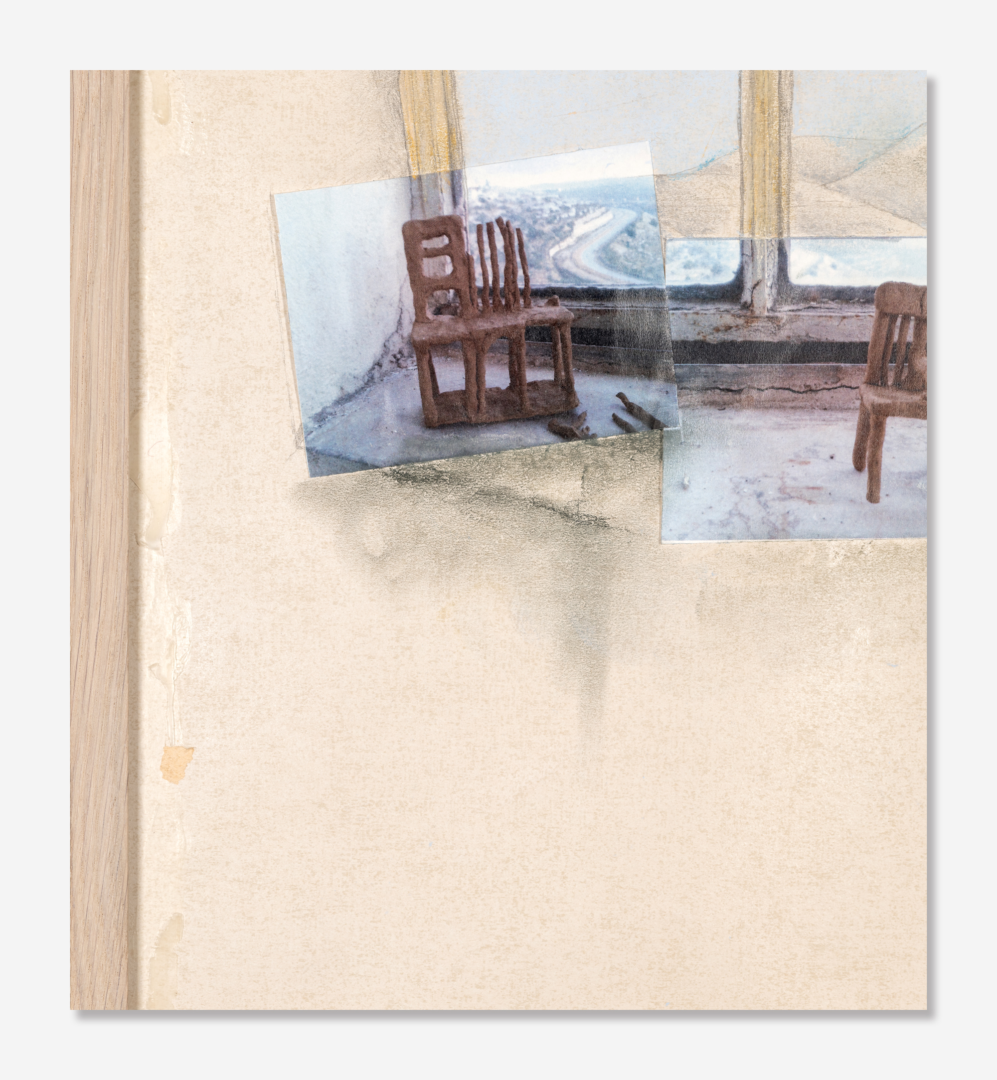 Handgjord avlutad ek till tapet