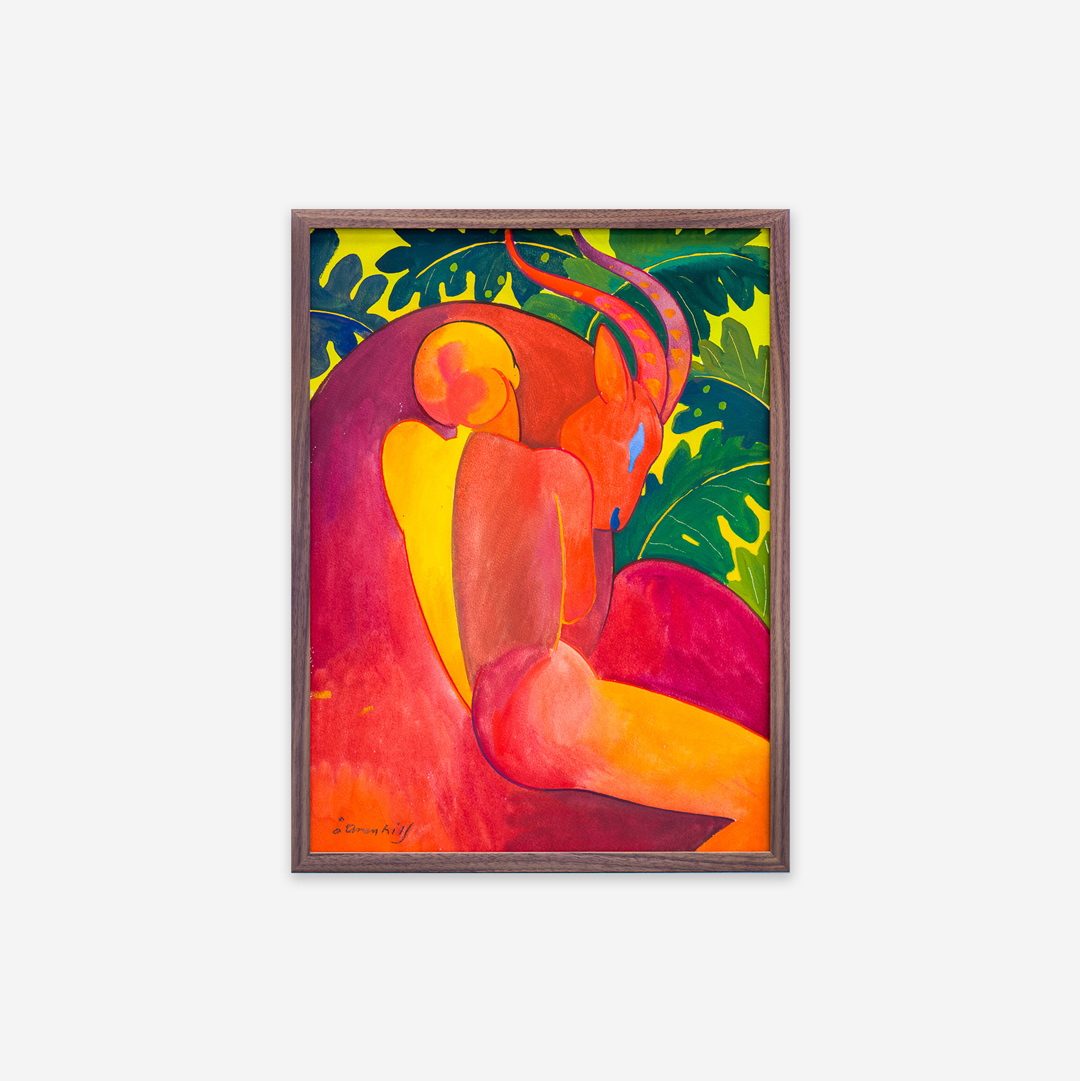 Handgjord valnötsram till Å. Arenhill