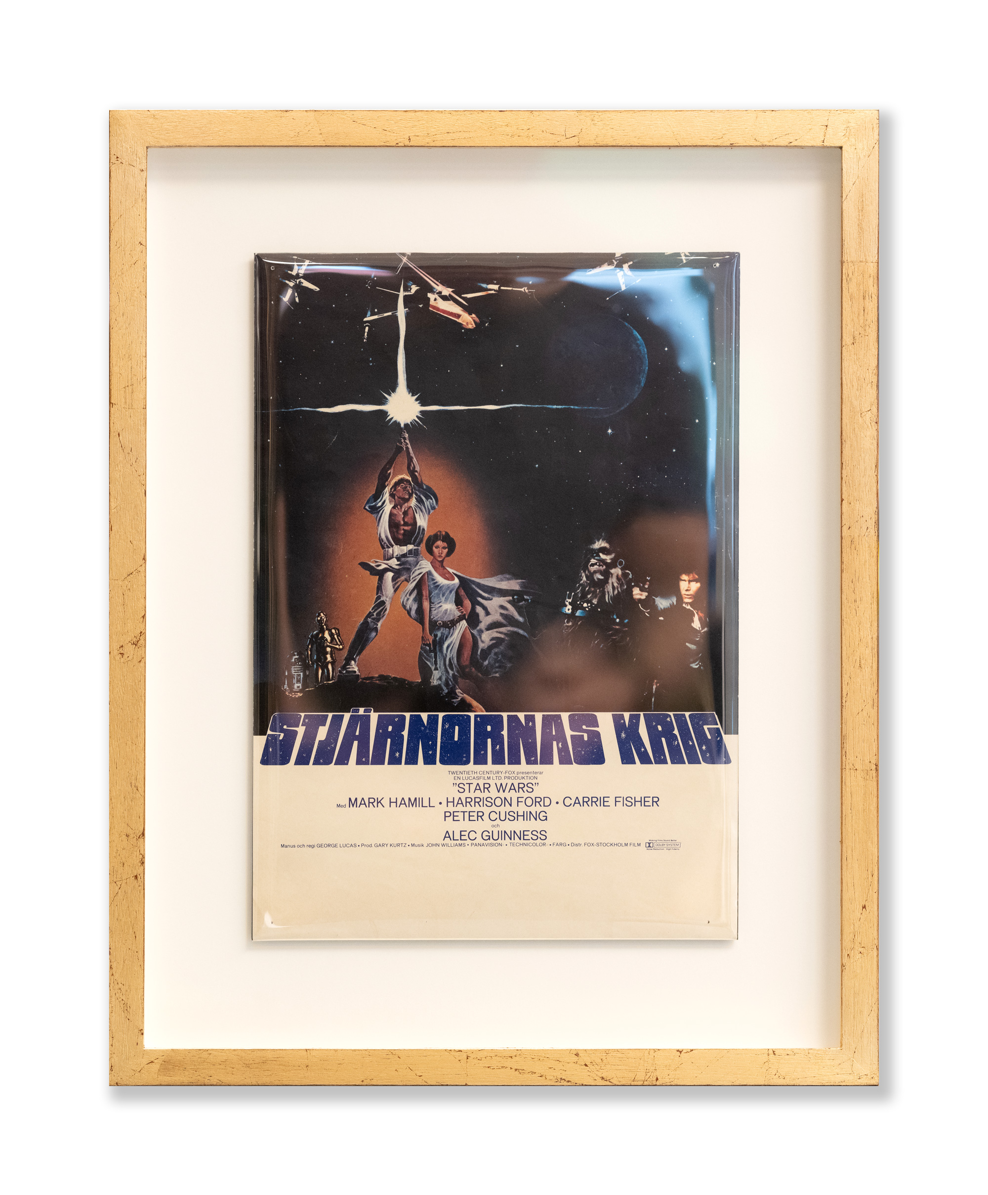 Star Wars mini-poster, handgjord guldram